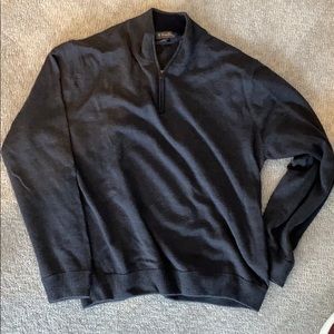 Brooks brothers merino wool zip sweater